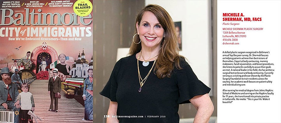 Magazine cover featuring Dr. Michele A. Shermak.