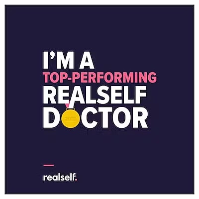 Top-performing RealSelf doctor graphic.