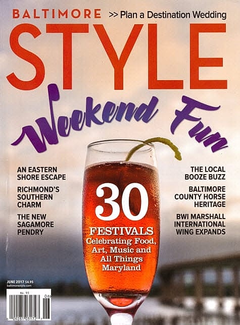 Baltimore Style magazine cover featuring summer events.