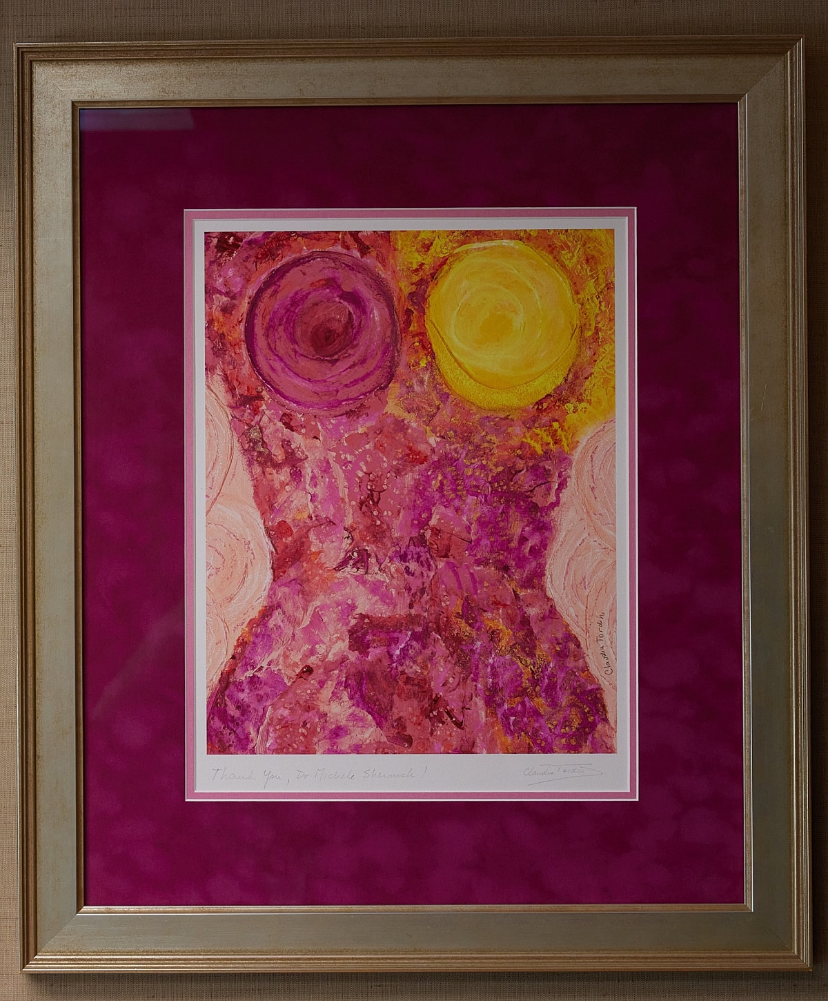 Abstract art with vibrant colors and texture.