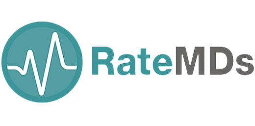 RateMDs logo with heartbeat graphic.